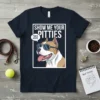 Show Me Your Pitties t-shirt design with a cool Pitbull wearing sunglasses and "Tees Hive" speech bubble