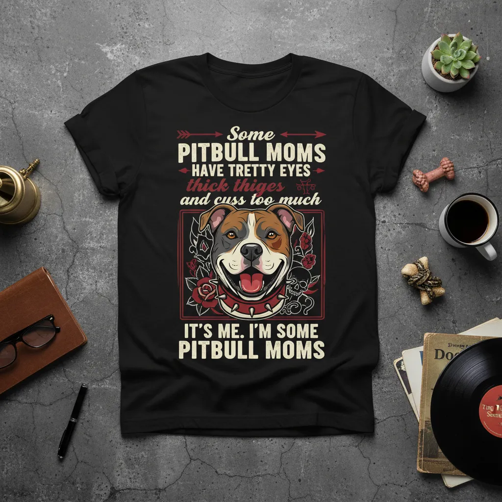 Some Pitbull Moms Have Tretty Eyes Thick Thiges Tee