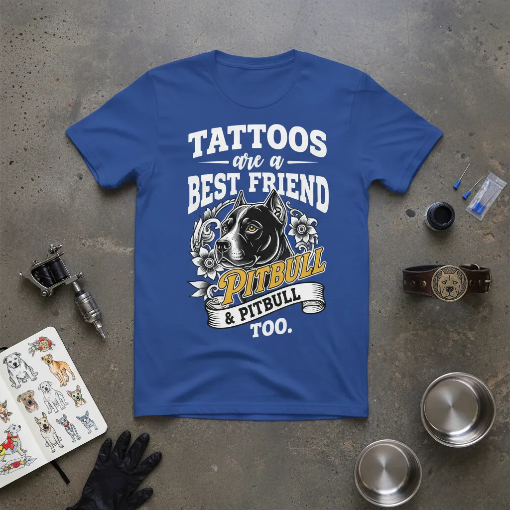 Tattoos Are a Best Friend Pitbull & Pitbull Too T-Shirt