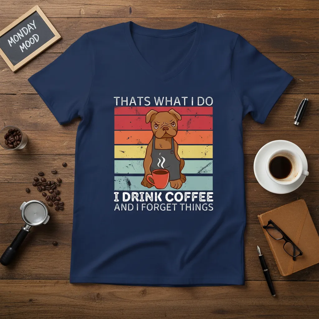Thats What I Do I Drink Coffee Tee Funny Dog Lover Gift
