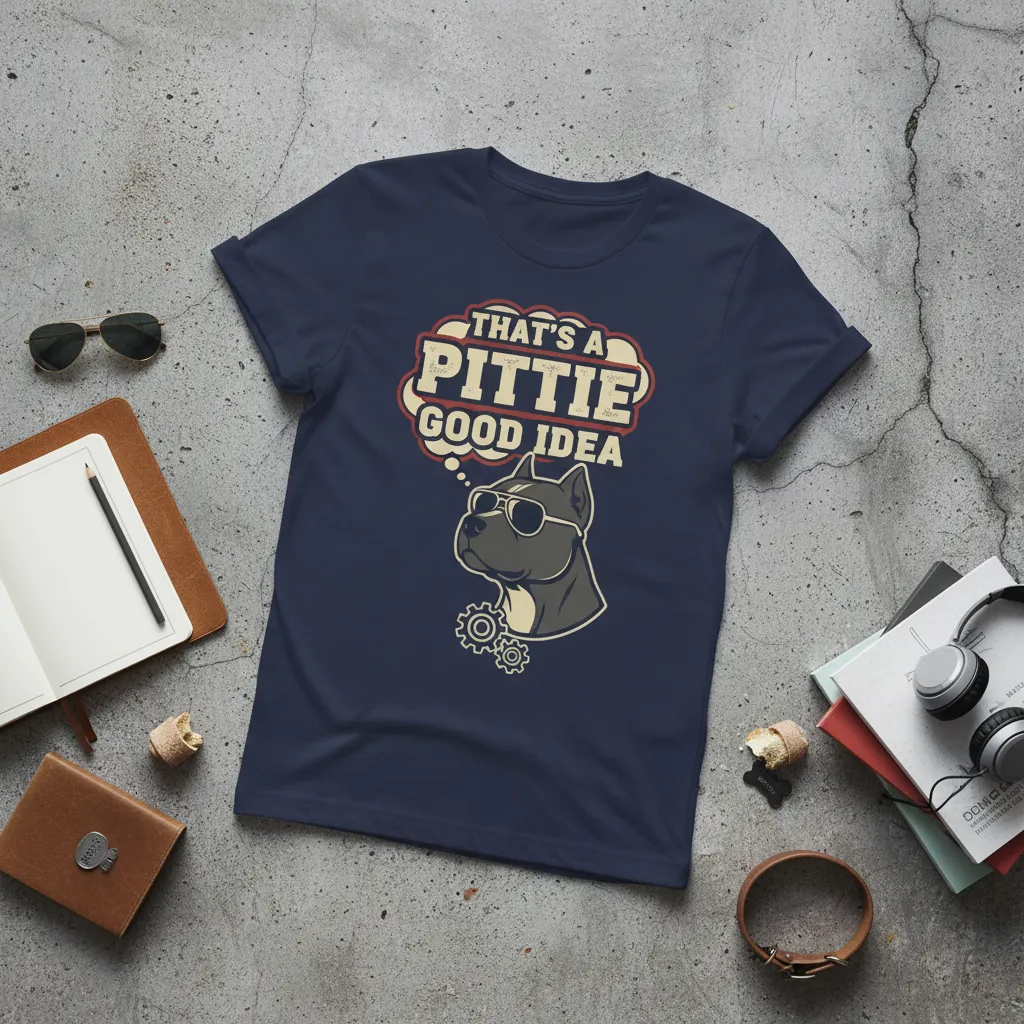 That’s a Pittie Good Idea T-Shirt Funny Dog Lover Gift