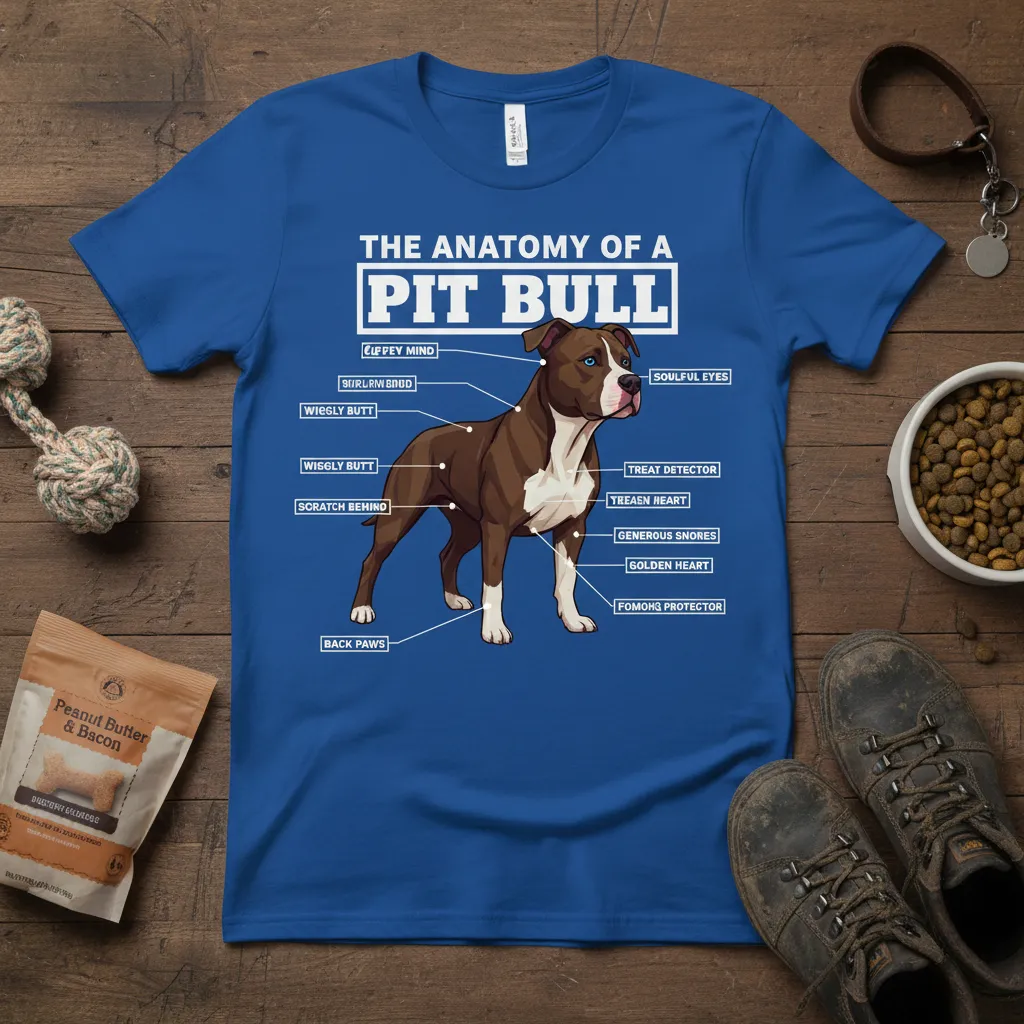 The Anatomy of a Pit Bull T-Shirt Funny Dog Lover Gift