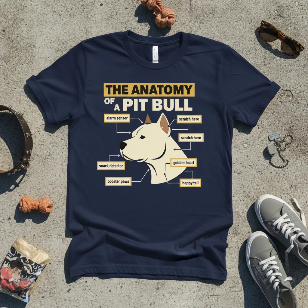 The Anatomy of a Pit Bull T-Shirt Funny Dog Lover Gift