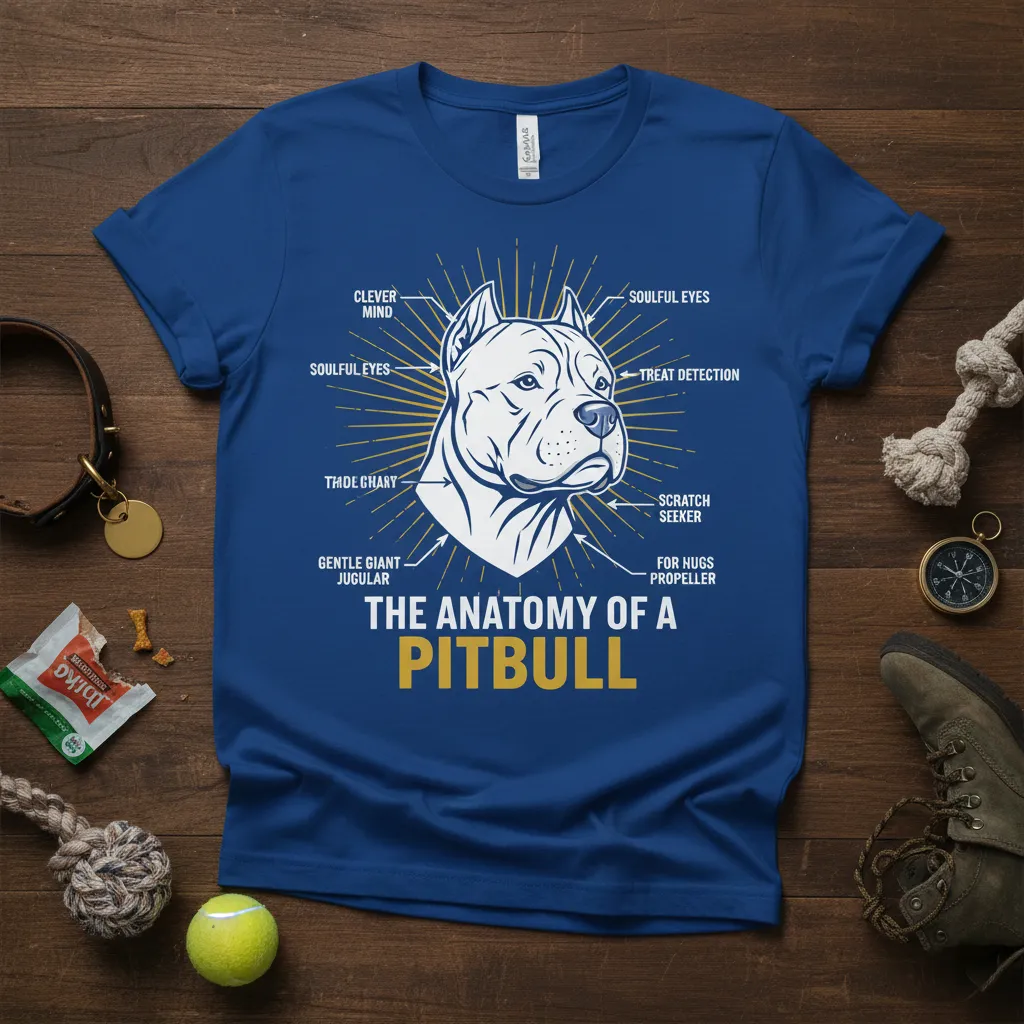 The Anatomy of a Pitbull Dog Lover T-Shirt Gift