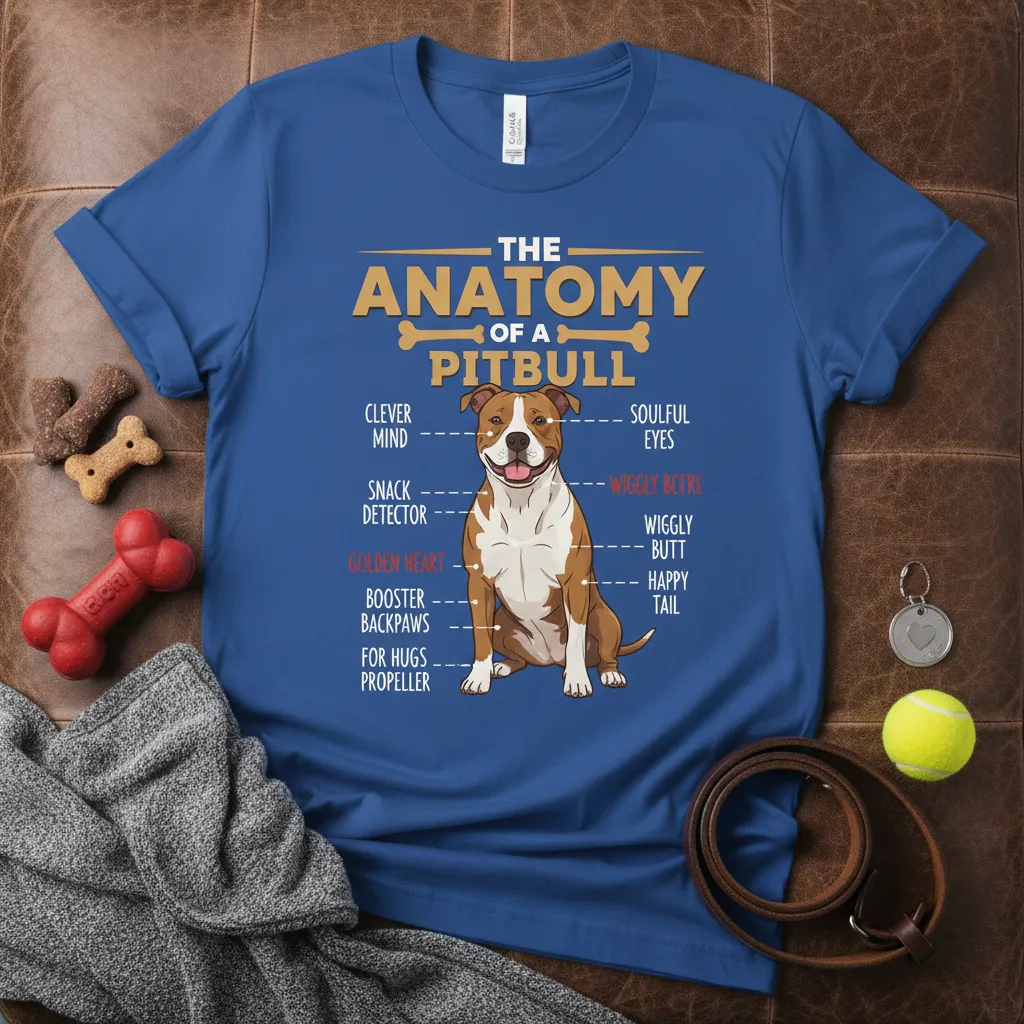 The Anatomy of a Pitbull Dog Lover T-Shirt Gift
