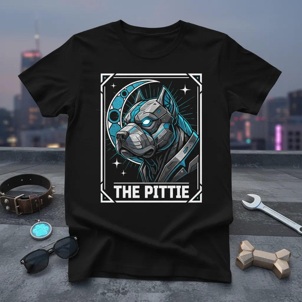The Pitte Pitbull Cyberpunk Dog T-Shirt Gift for Lovers