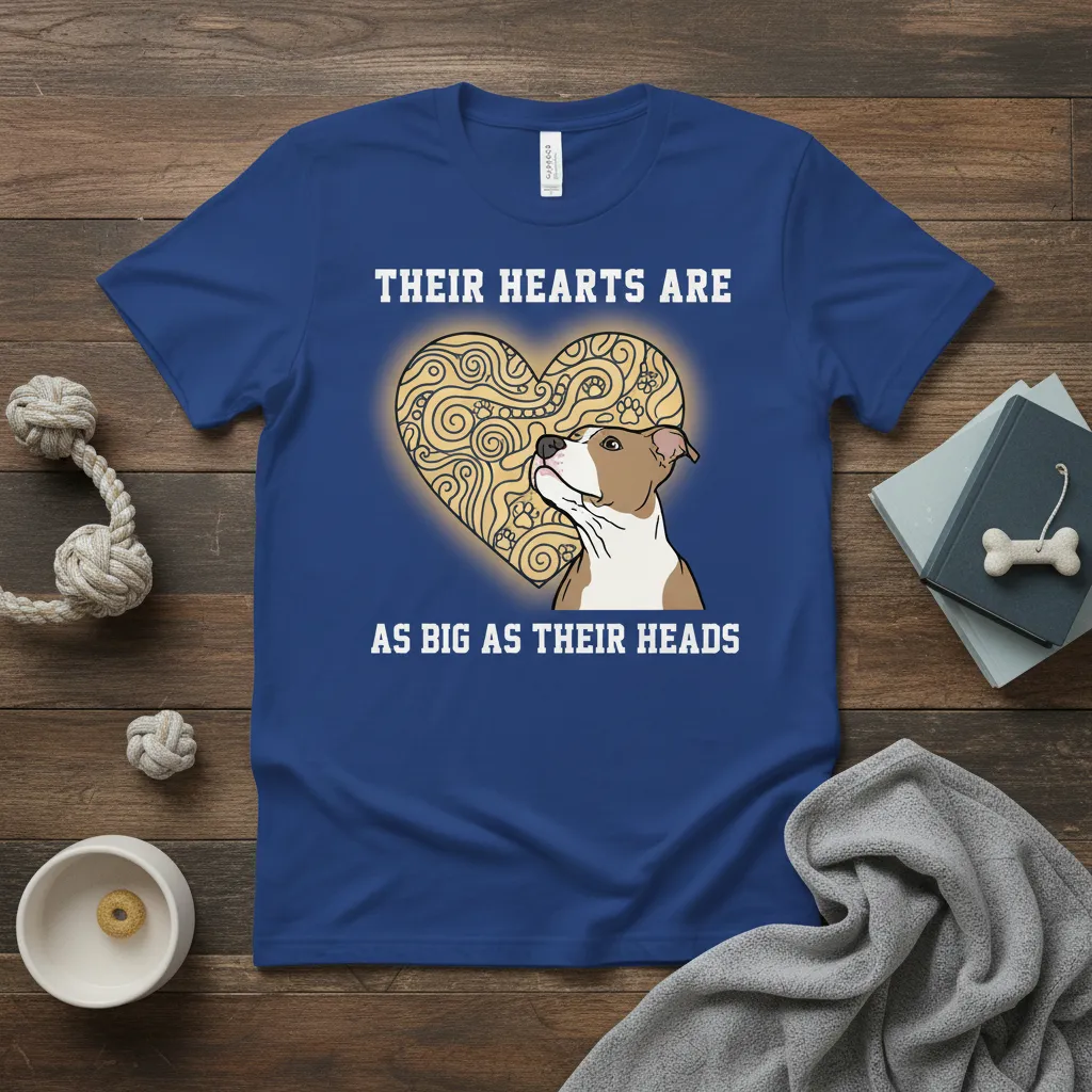 Their Hearts Are As Big As Their Heads Pitbull T-Shirt