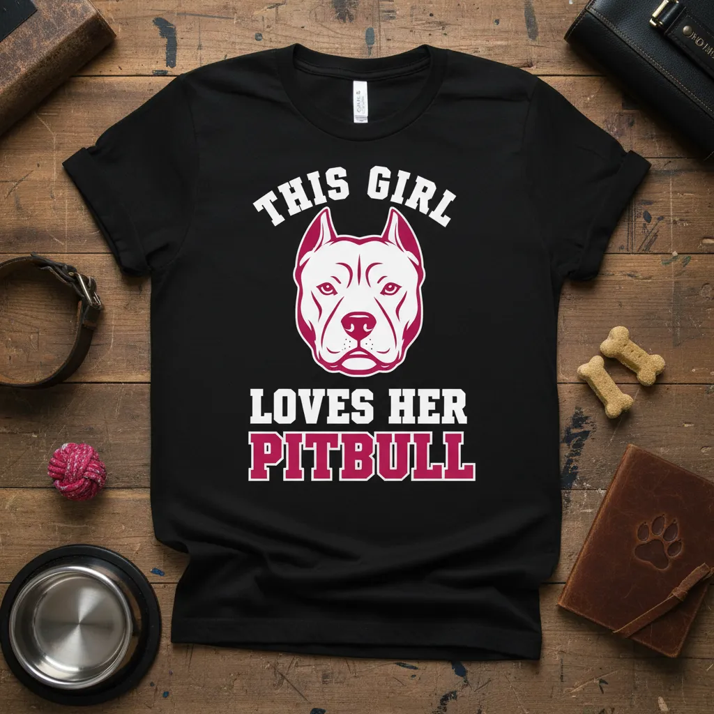 This Girl Loves Her Pitbull T-Shirt Dog Mom Gift