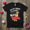 This Isn't Doghair It's Pitbull Glitter T-Shirt design featuring a cute Pitbull head and festive elements