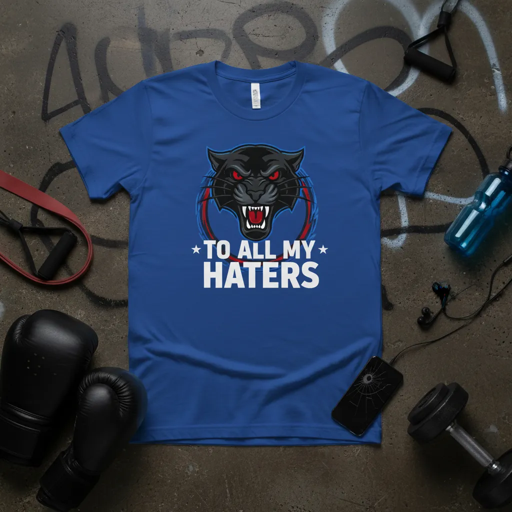 To All My Haters Panther T-Shirt Bold Statement