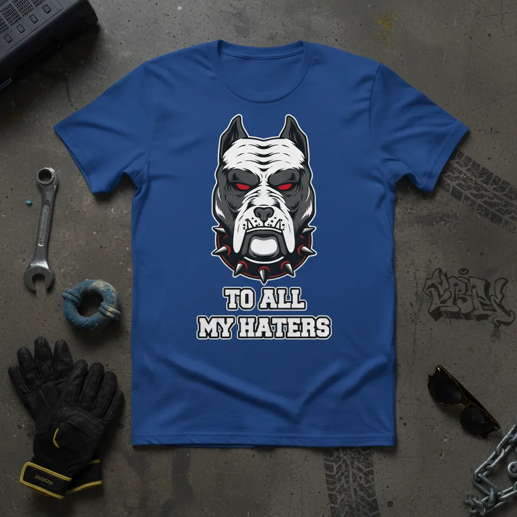 To All My Haters Pitbull T-Shirt Attitude Gift
