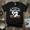 T-shirt with white text "WE ARE THEIR VOICE" above a wolf and dog graphic, and orange text "ADOPT. FOSTER. ADVOCATE."