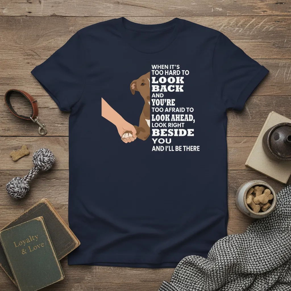When It’s Too Hard to Look Back Dog Quote T-Shirt