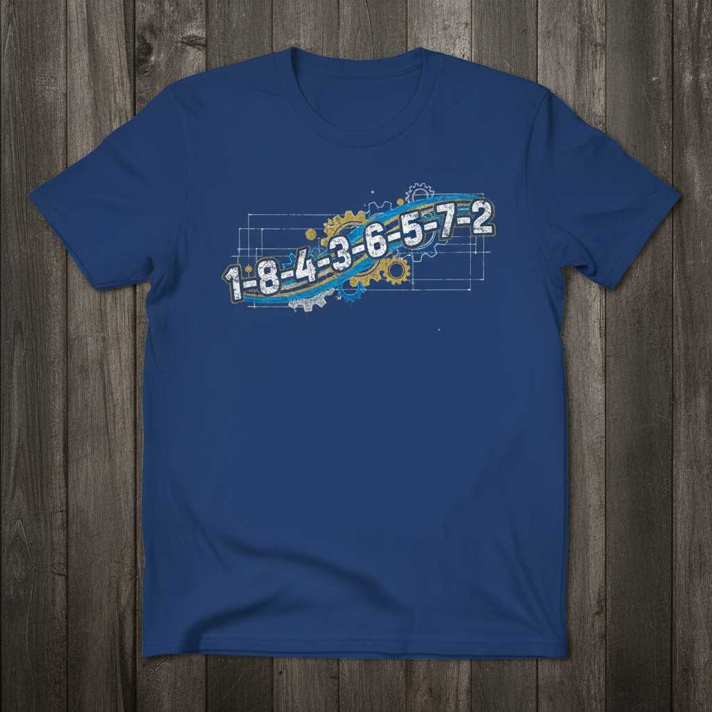 1-8-4-3-6-5-7-2 Firing Order Vintage T-Shirt, Funny Mechanic Graphic Tee Gear