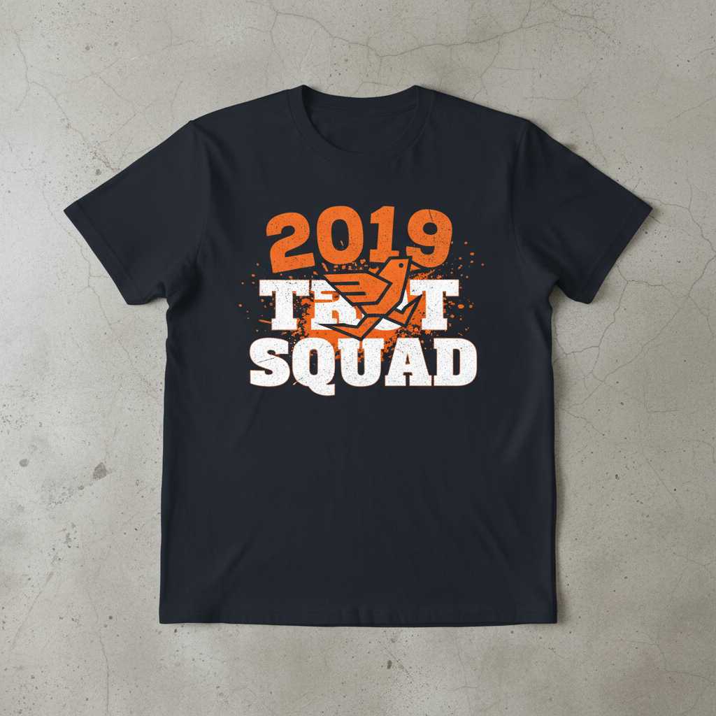 2019 Trot Squad Distressed T-Shirt, Cute Turkey Trot Running Tee Gear