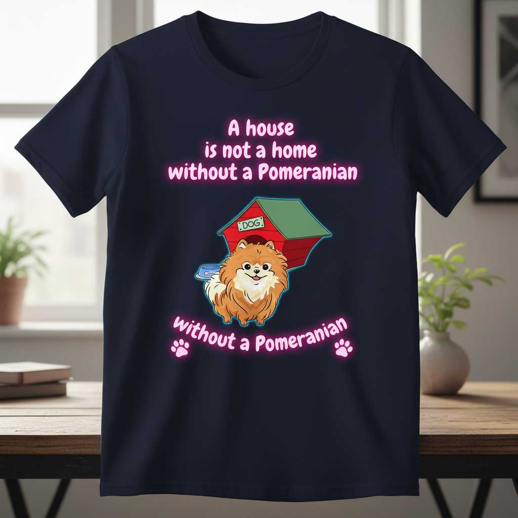 A House Is Not A Home Without A Pomeranian T-Shirt Cute Dog Lover Tee