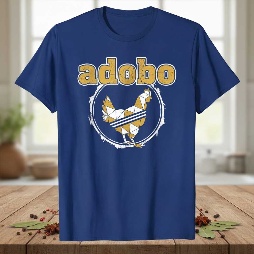 Adobo Chicken Filipino Food Distressed Vintage T-Shirt Graphic Tee Souvenir
