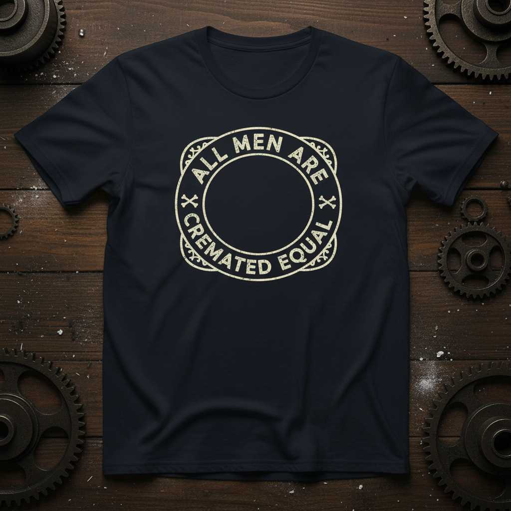 All Men Are Cremated Equal Distressed T-Shirt, Funny Mortician Graphic Tee Idea