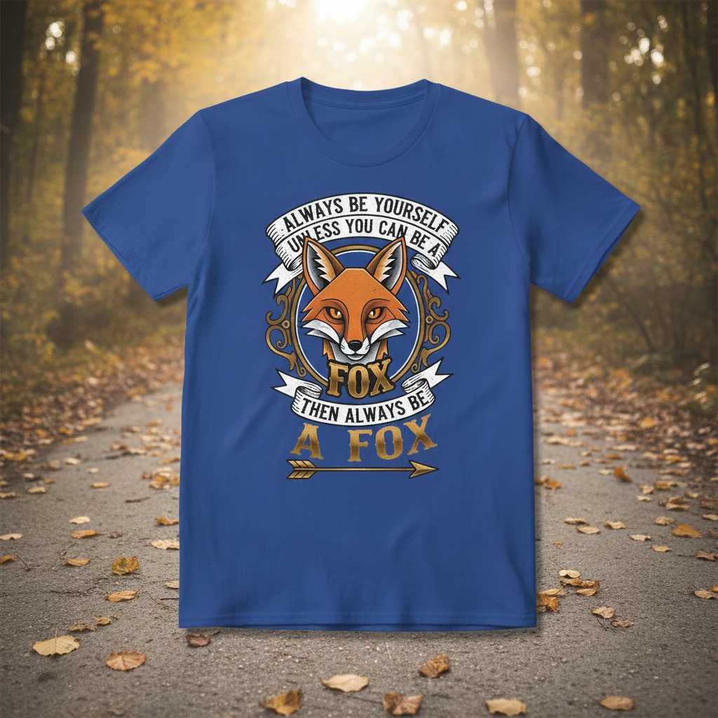 Always Be Yourself Unless You Can Be A Fox Then Always Be A Fox Vintage T-Shirt Funny Tee