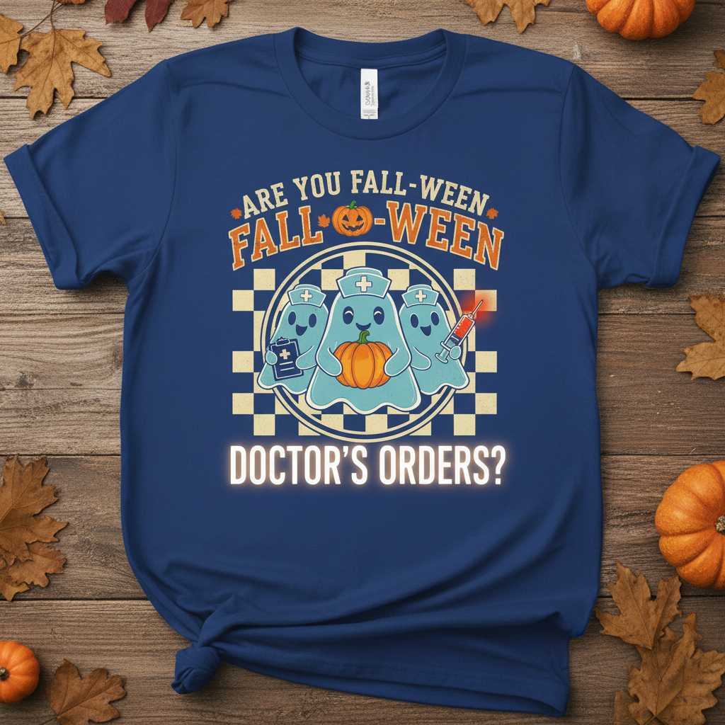 Are You Fall-Ween Fall-Ween Doctors Orders Retro T-Shirt, Novelty Tee Gear