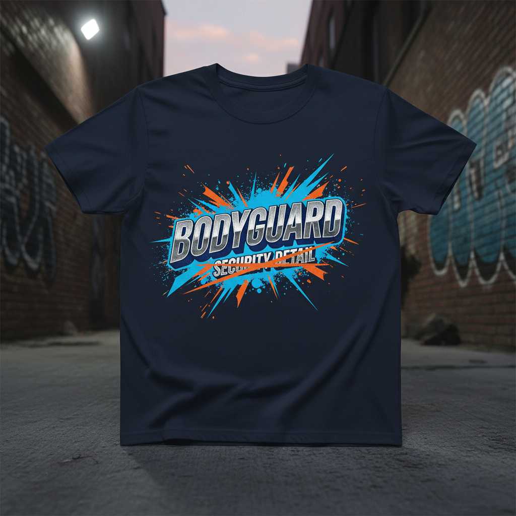 Bodyguard Security Detail Graphic T-Shirt, Funny Novelty Unisex Tee Merch
