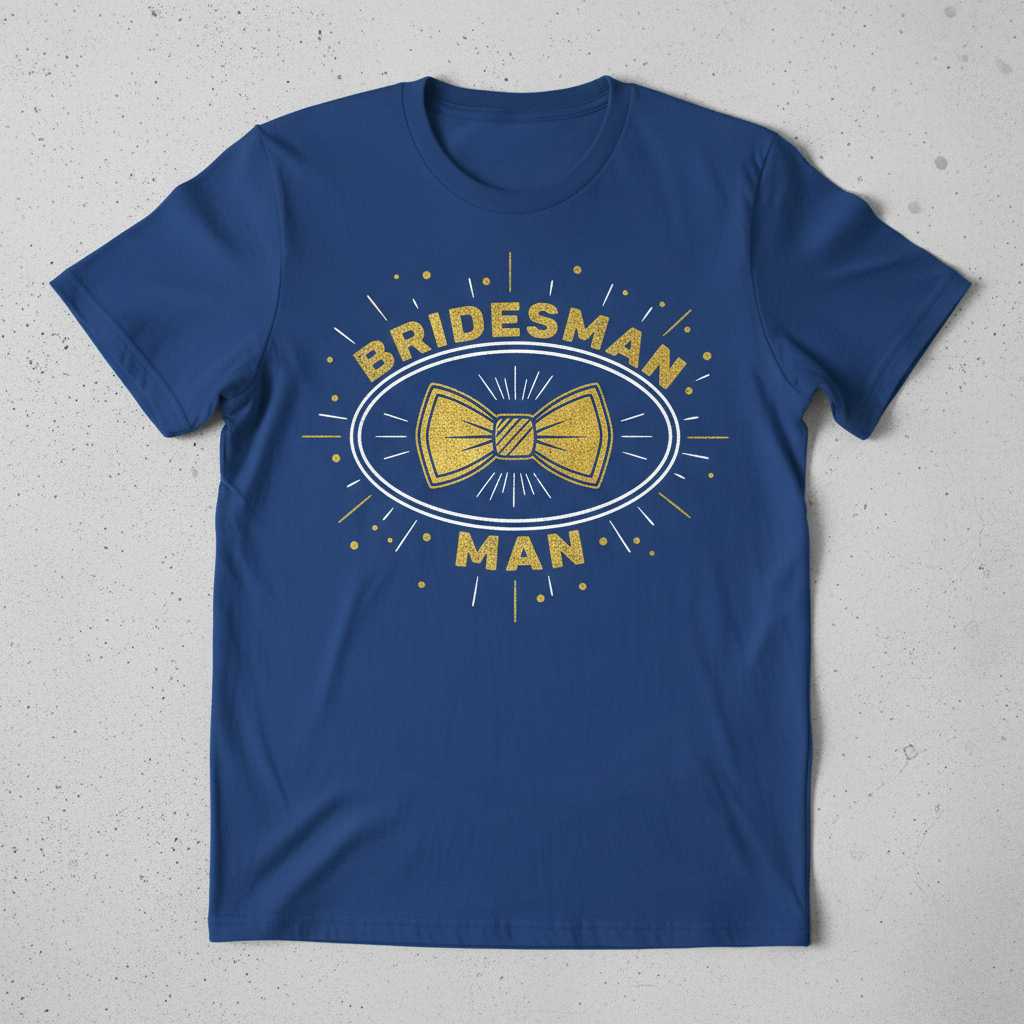 Bridesman Man Graphic T-Shirt, Novelty Wedding Party Tee Souvenir Outfit