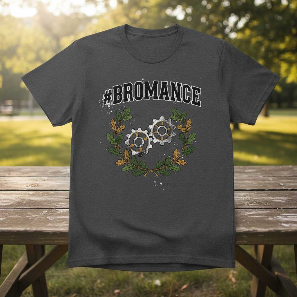 #Bromance Distressed Graphic T-Shirt, Funny Novelty Unisex Tee Merch Souvenir