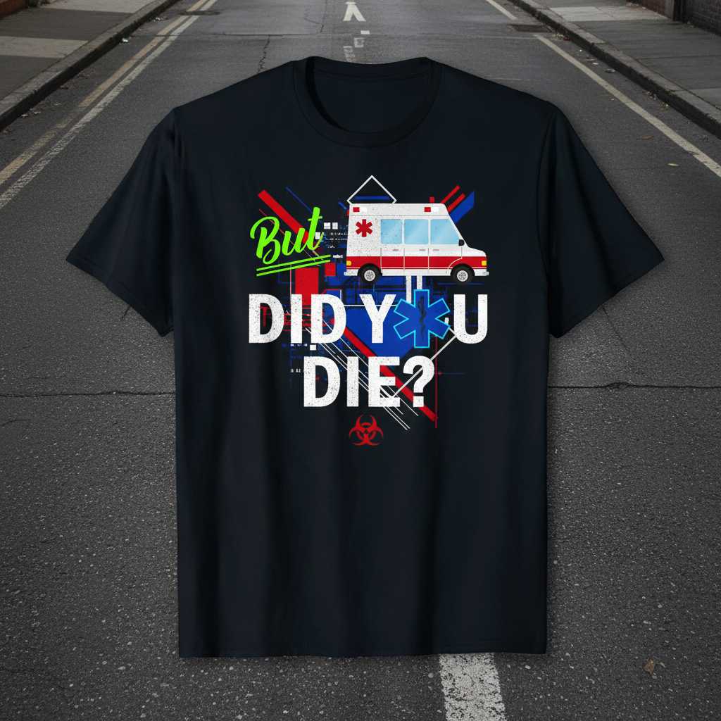 But Did You Die- Distressed EMT Paramedic T-Shirt, Graphic Ambulance Tee
