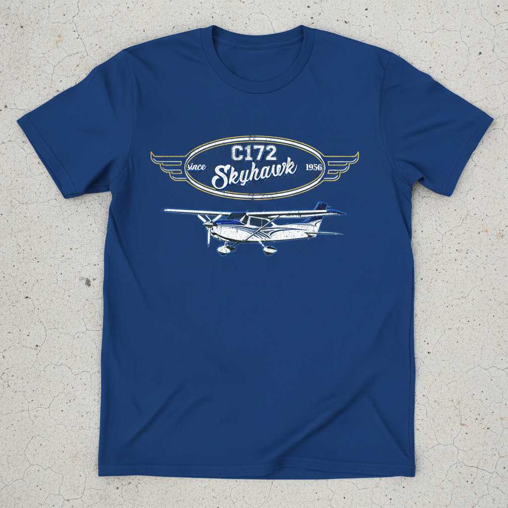 C172 Skyhawk Since 1956 Vintage Distressed T-Shirt Aviation Graphic Tee Merch