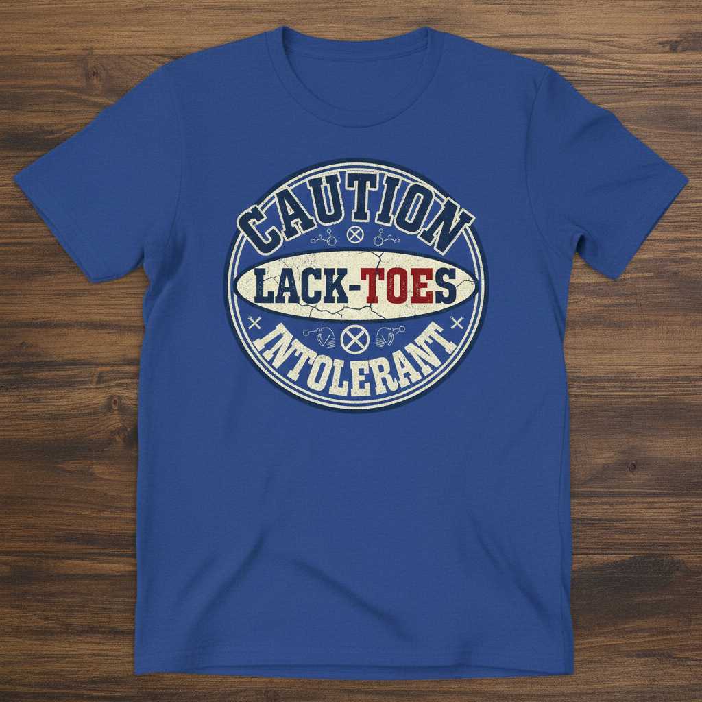 Caution Lack-Toes Intolerant Vintage T-Shirt, Funny Graphic Tee Merch Idea