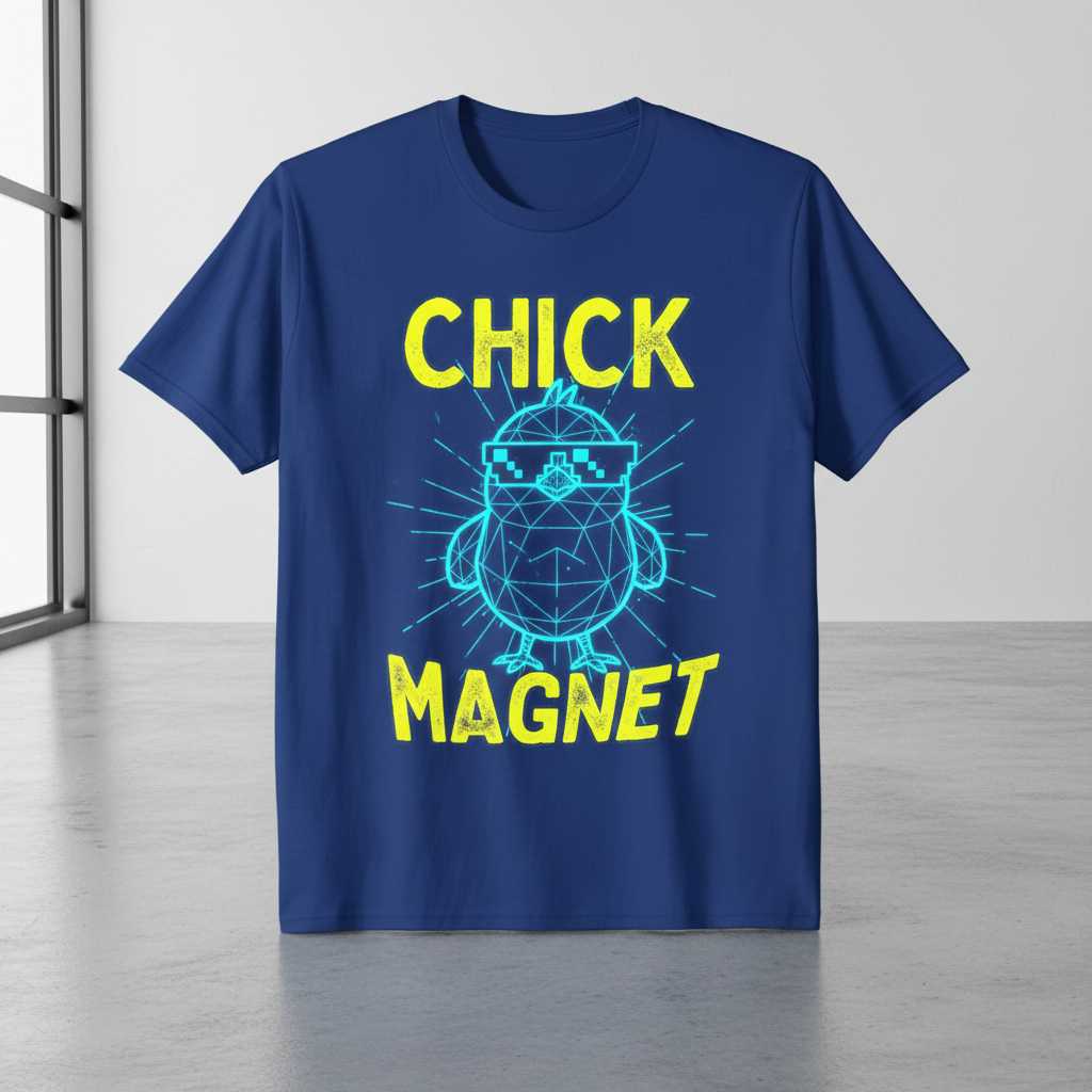 Chick Magnet Retro T-Shirt, Funny Easter Baby Chicken Graphic Tee Gear