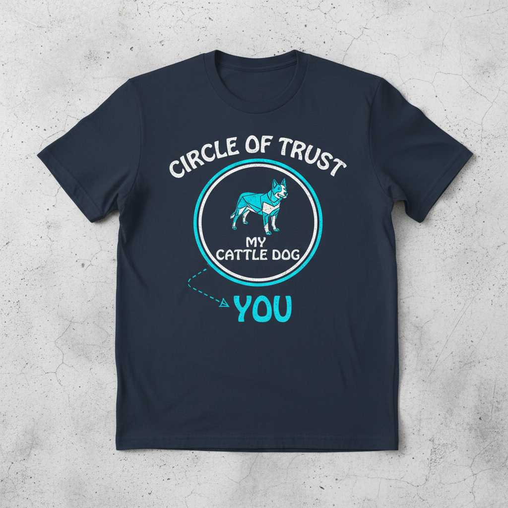 Circle Of Trust My Cattle Dog You Funny Graphic T-Shirt Novelty Tee Idea