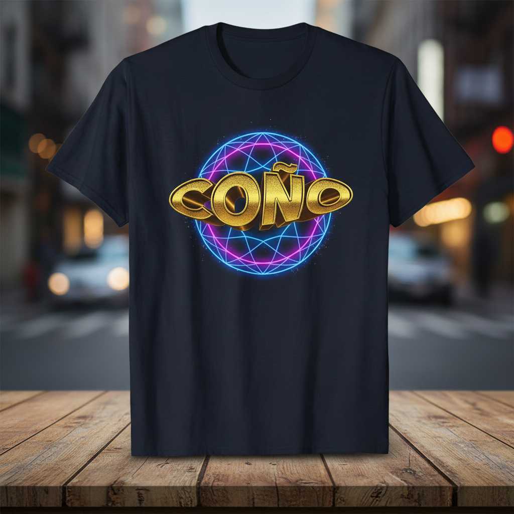 Coño Retro 80s Dominican Slang T-Shirt, Funny Spanish Graphic Tee Merch