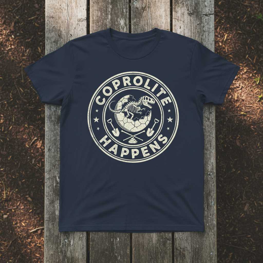 Coprolite Happens Vintage Distressed T-Shirt, Funny Paleontology Graphic Tee