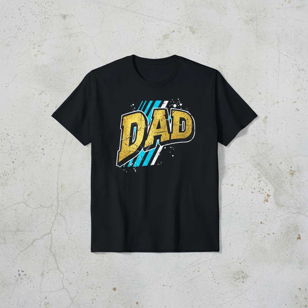 Dad Distressed Retro Graphic T-Shirt, Novelty Fathers Day Tee Present