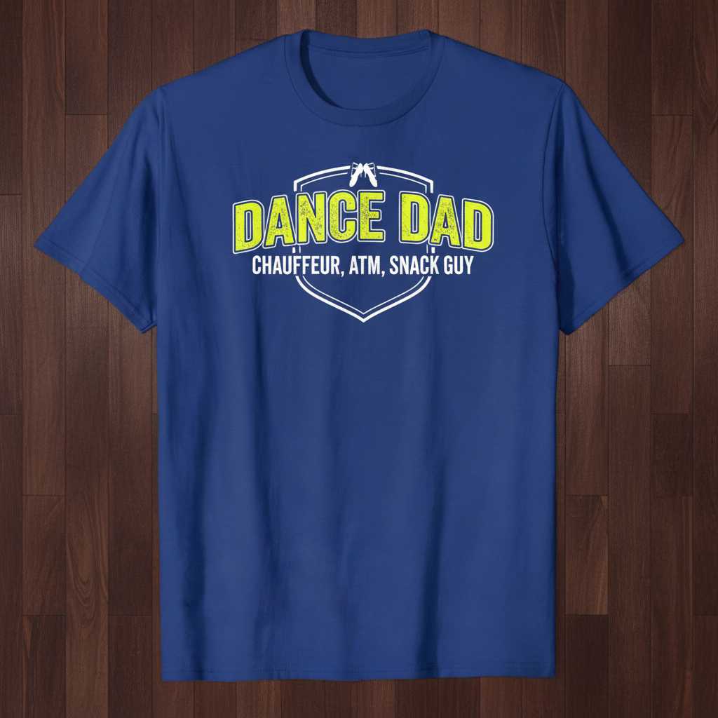 Dance Dad Chauffeur, Atm, Snack Guy Distressed T-Shirt, Funny Novelty Tee