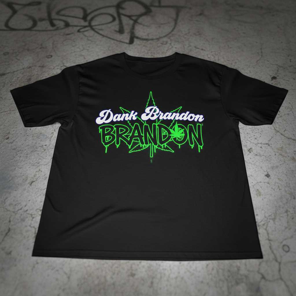 Dank Brandon Retro Grunge T-Shirt, Funny Stoner Graphic Novelty Tee Merch