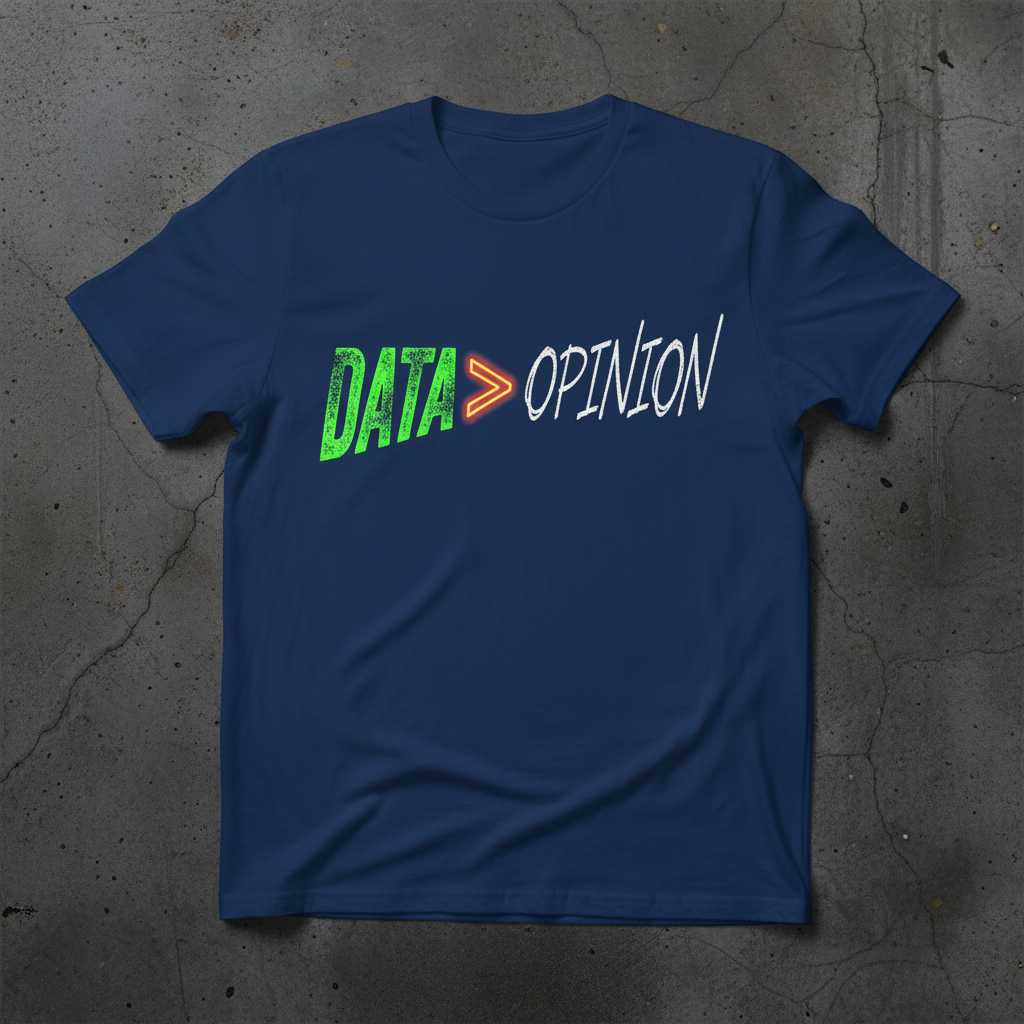 Data - Opinion Distressed T-Shirt, Funny Data Scientist Tee Graphic Merch
