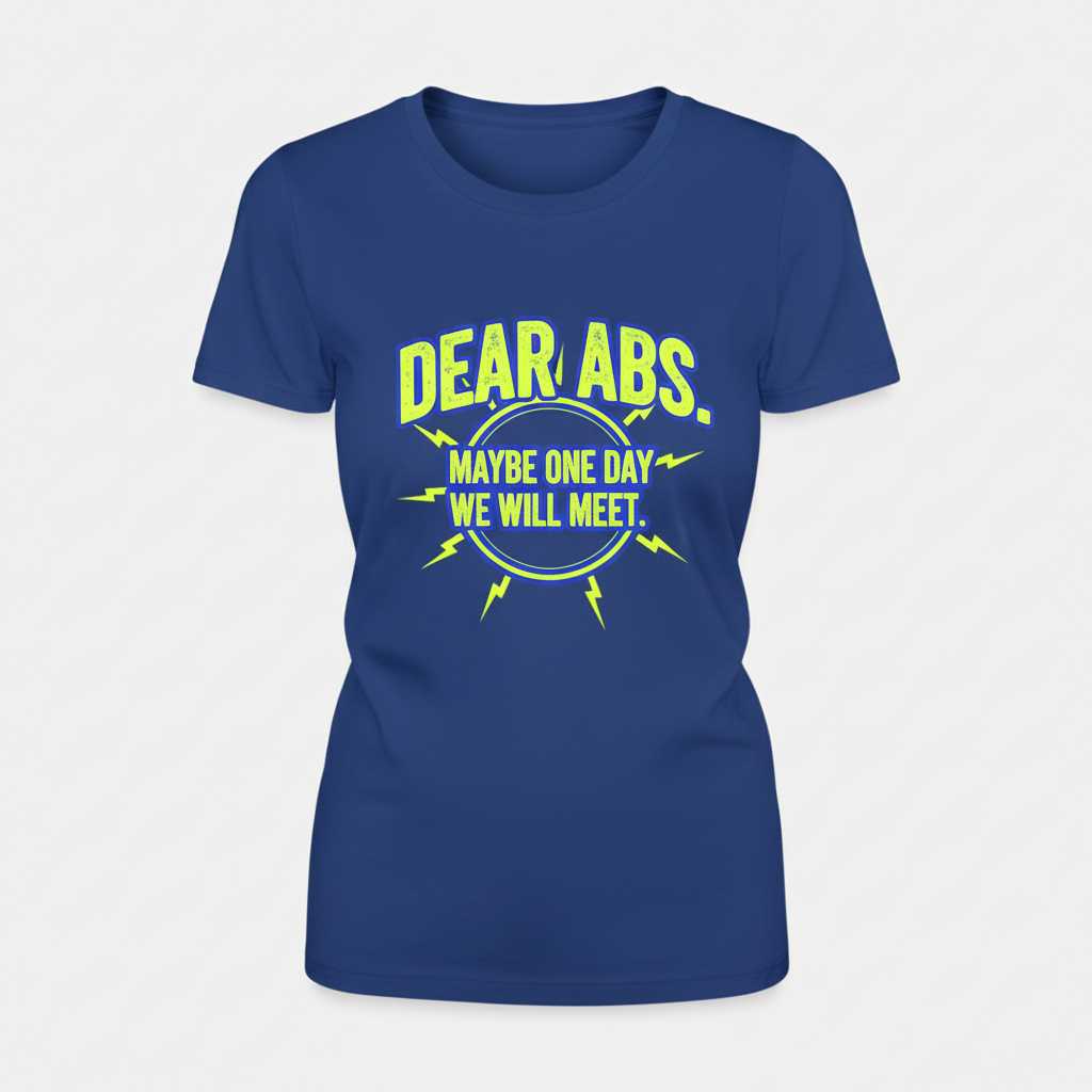 Dear Abs, Maybe One Day We Will Meet Graphic T-Shirt, Funny Novelty Tee Gear