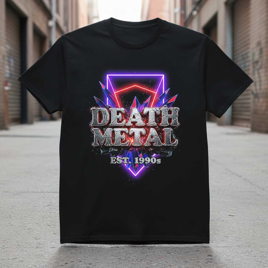 Death Metal Est. 1990s Retro Distressed Graphic T-Shirt Unisex Tee Merch