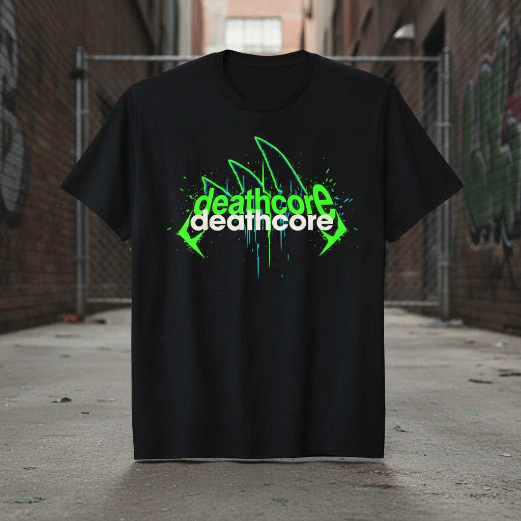 Deathcore Deathcore Grunge Distressed Graphic T-Shirt, Metal Music Tee Merch