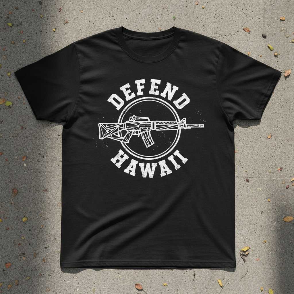 Defend Hawaii Distressed Vintage Unisex T-Shirt Graphic Tee Souvenir Idea