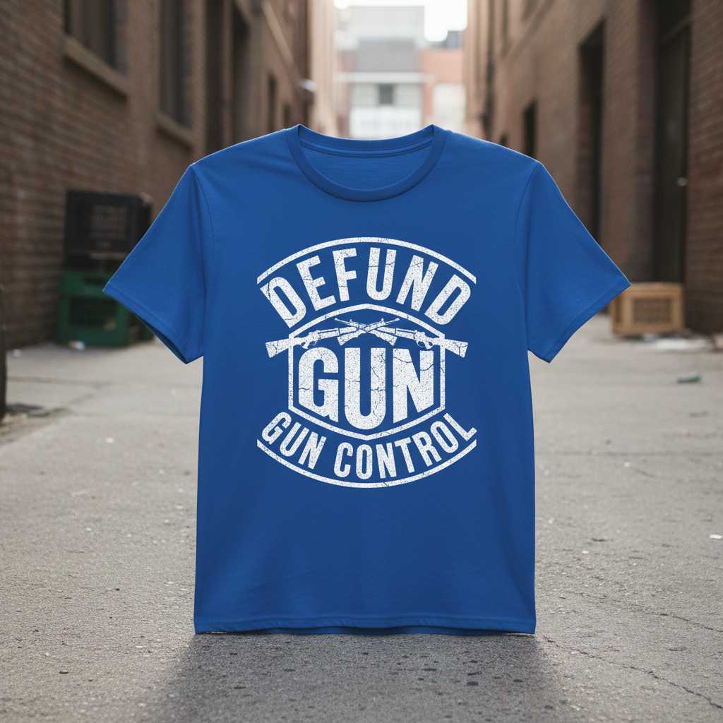 Defund Gun Control Distressed T-Shirt, 2nd Amendment Graphic Tee Outfit