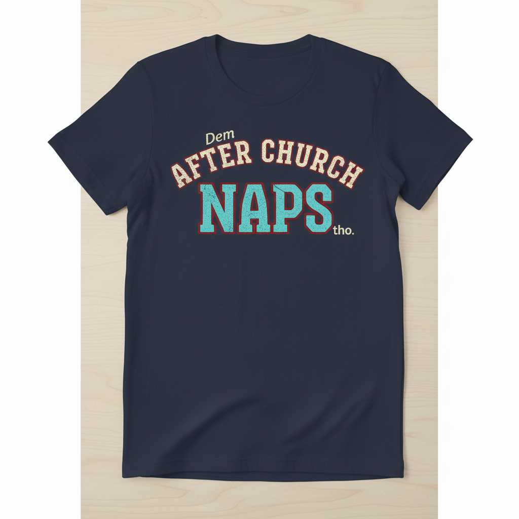 Dem After Church Naps Tho Vintage Distressed T-Shirt, Funny Graphic Tee Idea
