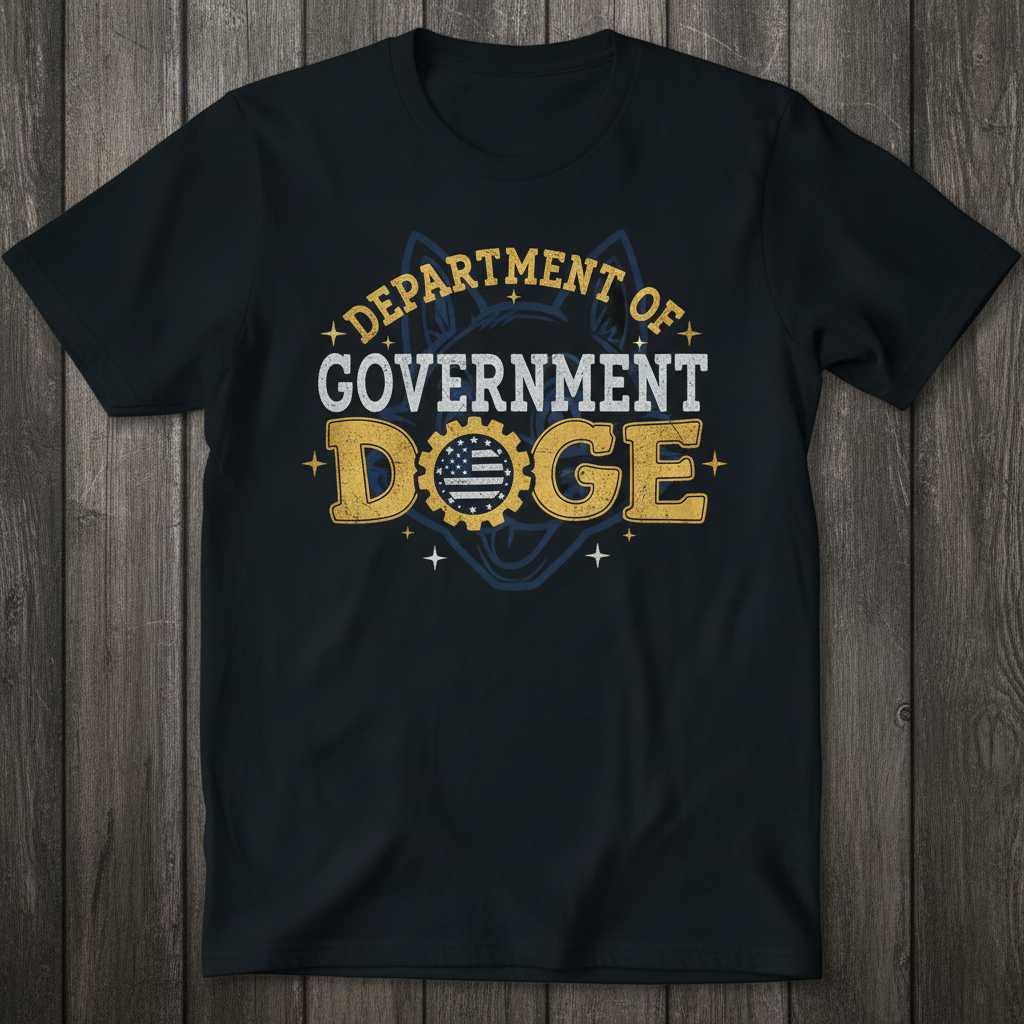 Department Of Government Doge Distressed Vintage T-Shirt, Funny Novelty Tee Gear