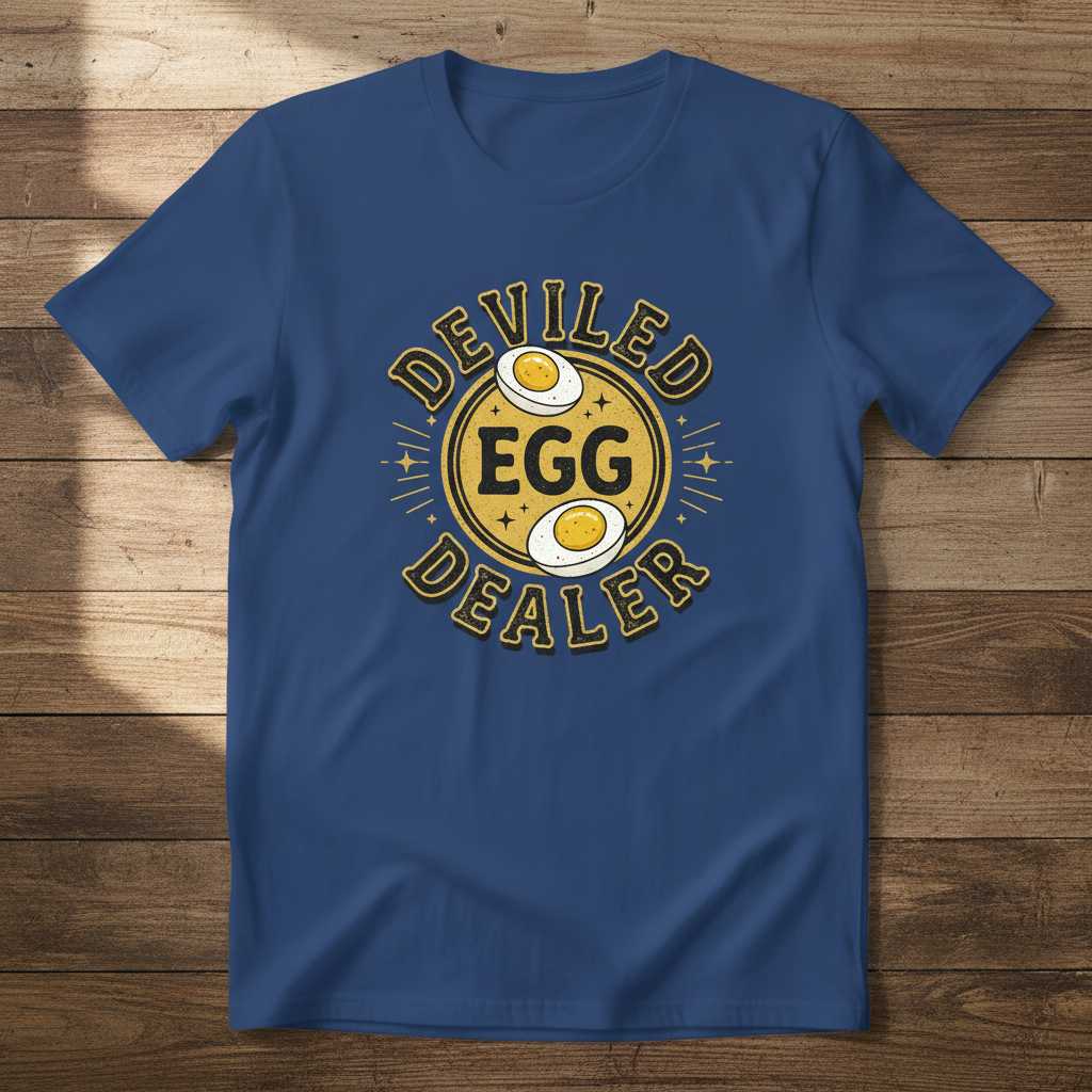 Deviled Egg Dealer Retro Graphic T-Shirt, Funny Thanksgiving Tee Souvenir