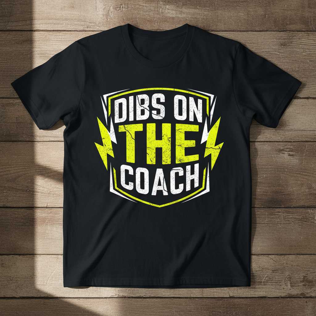 Dibs On The Coach Vintage Distressed T-Shirt, Funny Baseball Tee Gear Idea