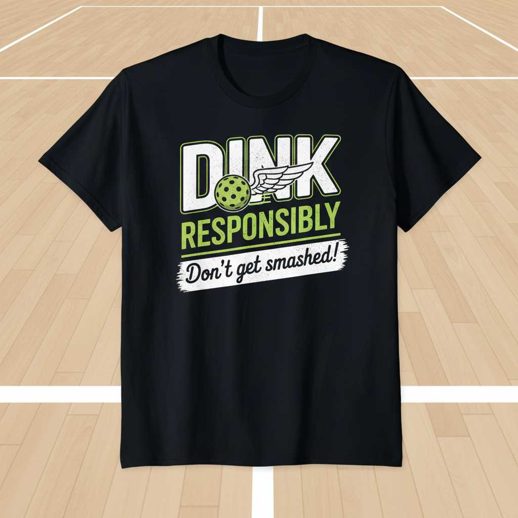 Dink Responsibly Dont Get Smashed Distressed T-Shirt, Funny Pickleball Tee Gear