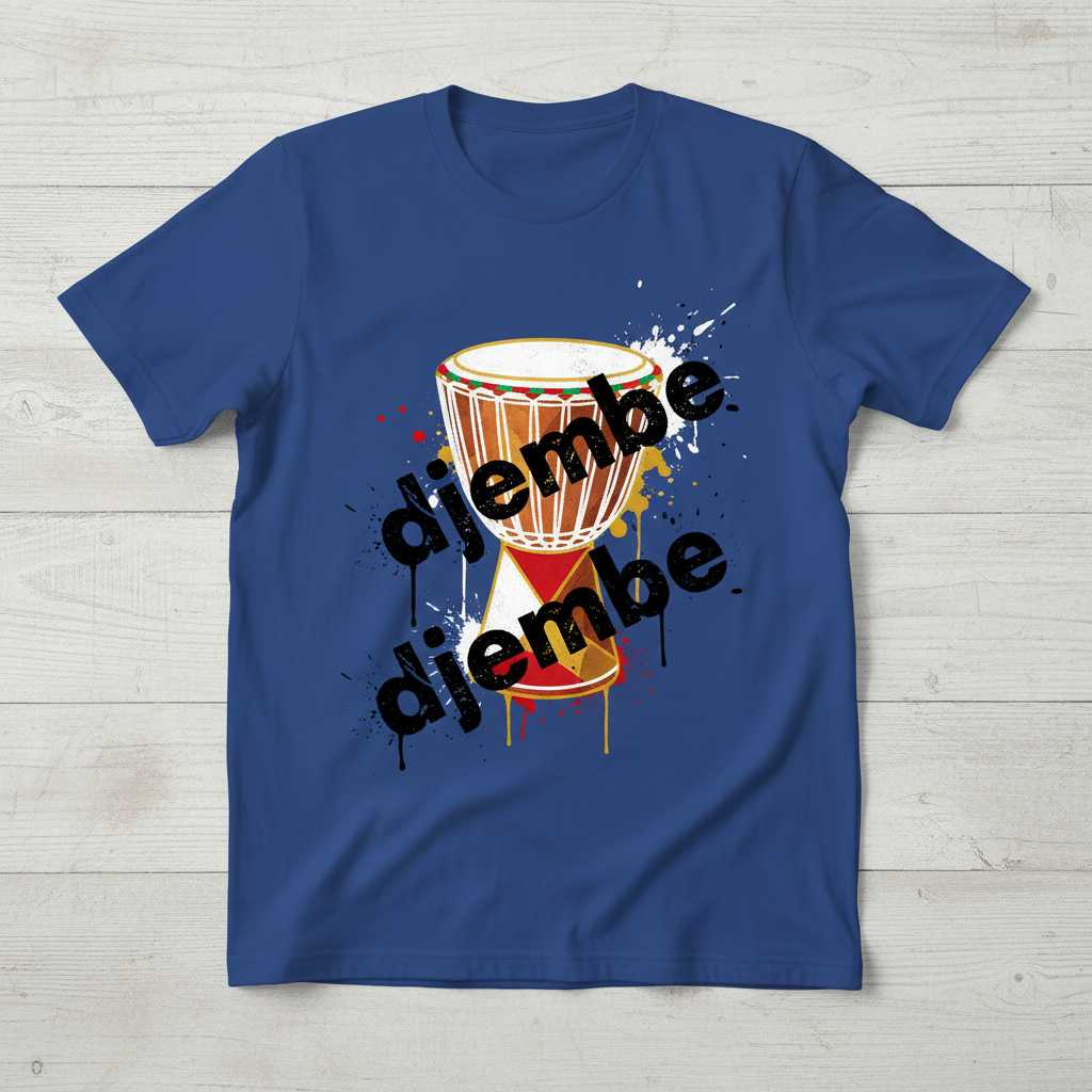 Djembe Djembe Distressed Graphic African Drum T-Shirt, Music Tee Gift Idea