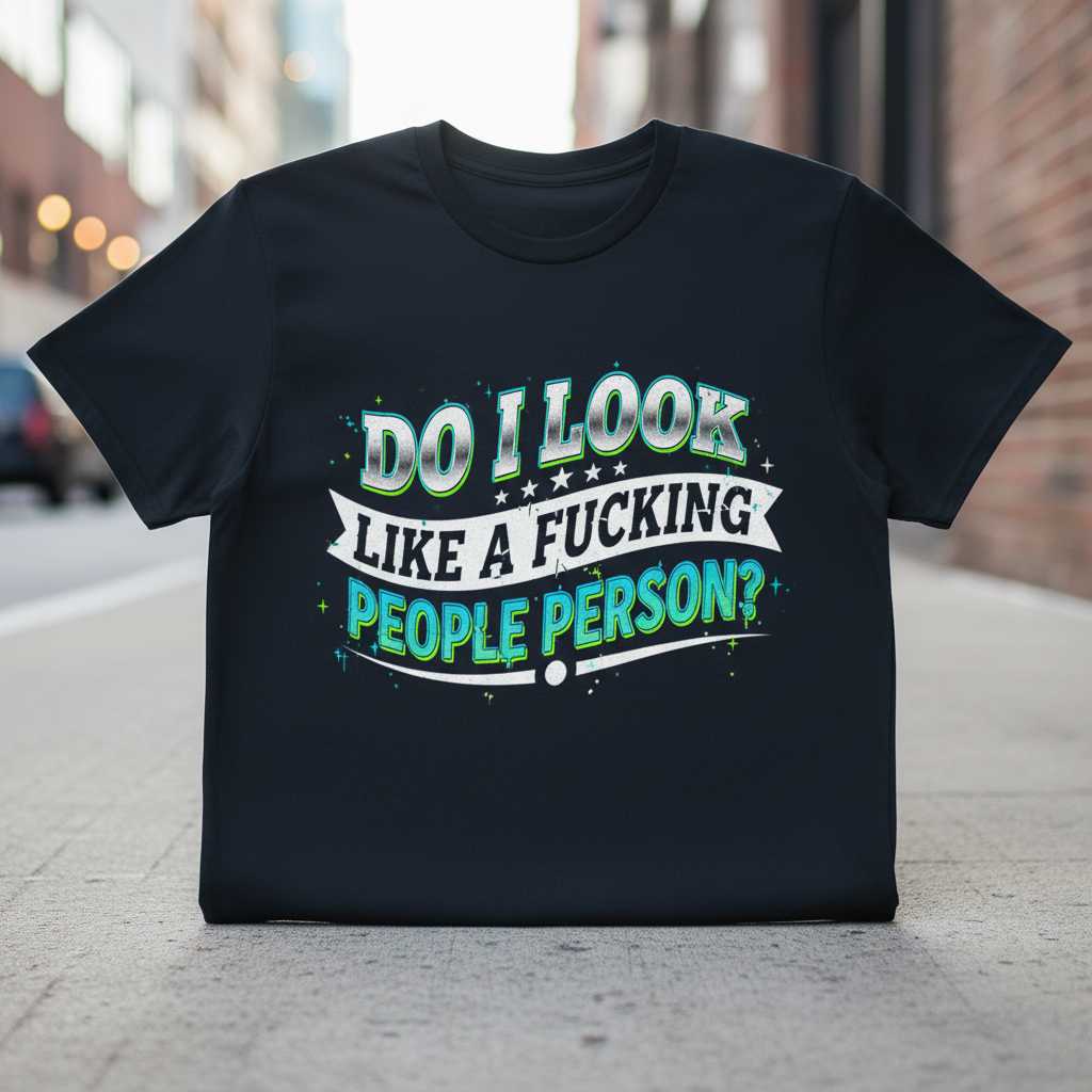 Do I Look Like A Fucking People Person- Distressed T-Shirt Funny Tee Idea